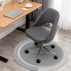 NonSlip Round Chair Mat, Office Floor Protector for Desk, Resilient Carpet, Grey Gray 70cm