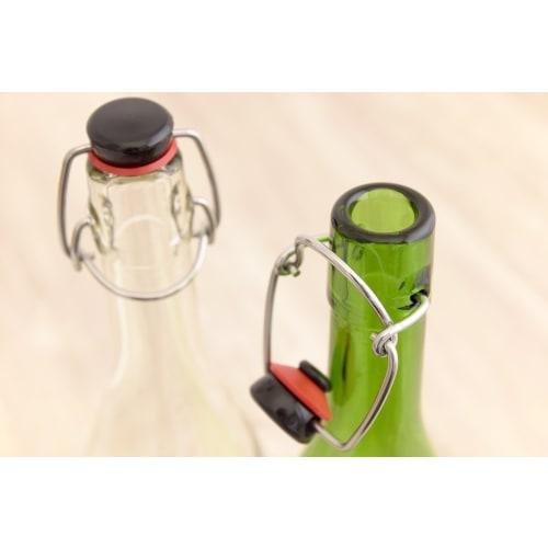 Aderia (ADERIA) Swing Stopper Bottle, 720ml, Green, Glass Storage Jar/Water Bottle with Airtight Cap, Made in Japan, MC-408
