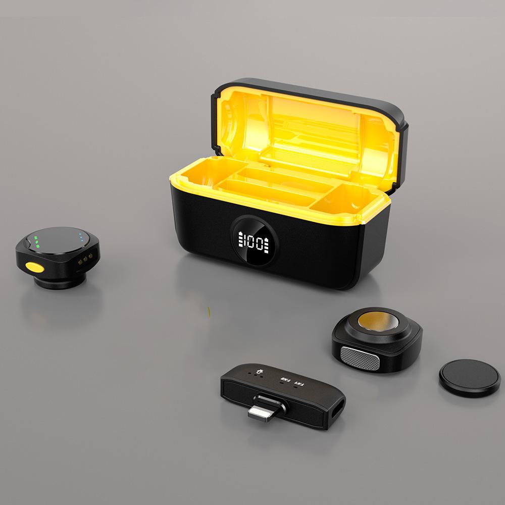 Q18 Magnetic Wireless Collar Microphone with Noise Reduction for Live Broadcast & VLOG