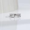 Trendy Japanese & Korean Heart Openwork Letter Ring - Perfect Gift for Girlfriend