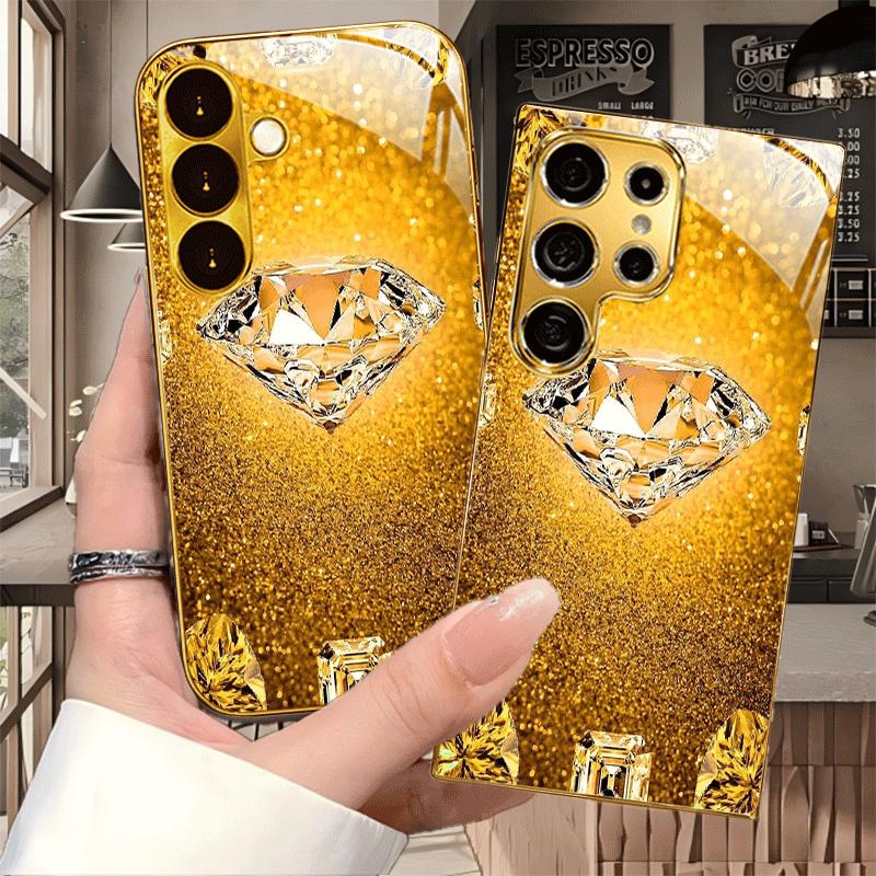 High-end PhoneCase Electroplated Glass TPU PhoneCase for Samsung Galaxy S26 S25 S24 S23 S22 S21 FE Ultra Plus Dropresistant