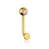 Intimate Earring - Christina L With Pink Zircon - Gold - Ti-004 1.6/18
