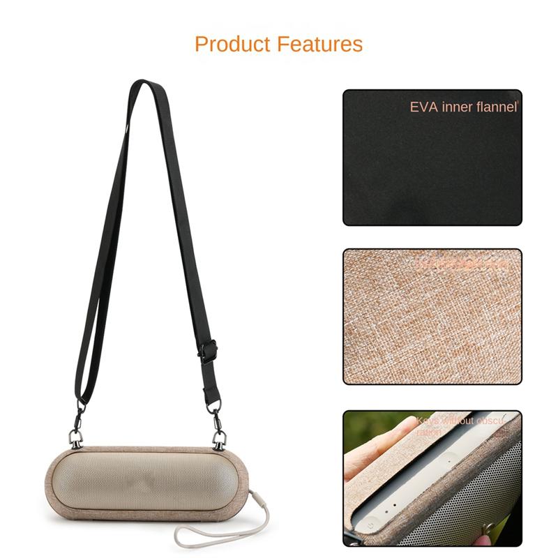 Custodia rigida con cerniera in EVA per altoparlante Beats Pill 2025 Custodia rigida con cerniera in EVA Custodia protettiva da viaggio in EVA oro