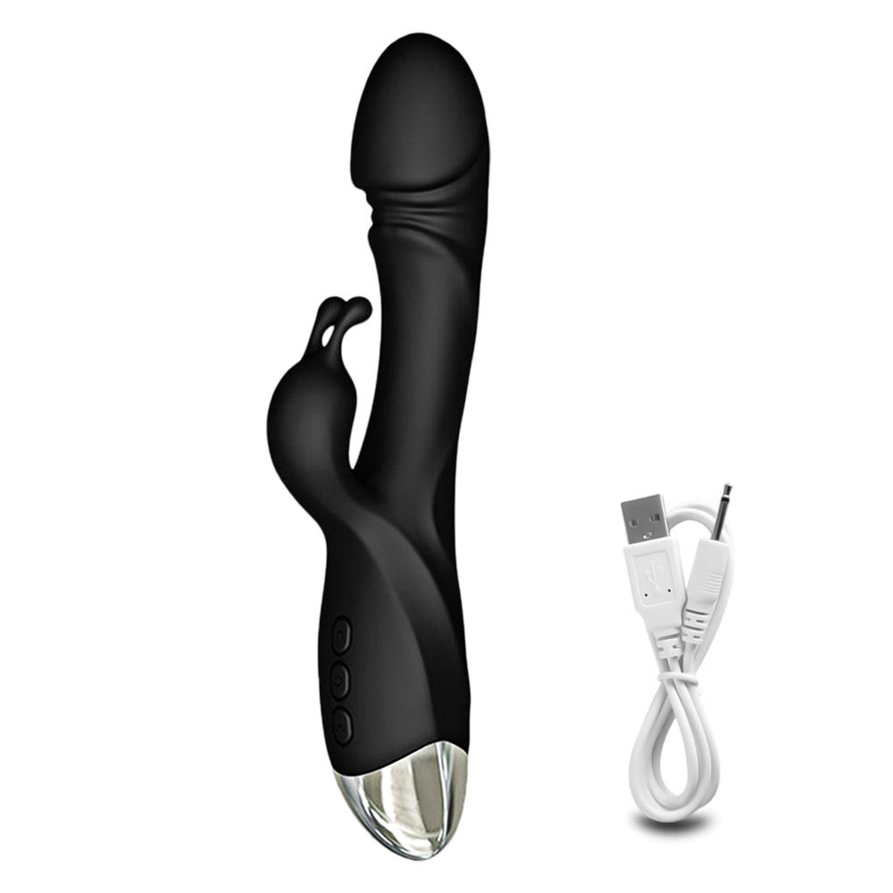 Králičí vibrátor pro ženy Výkonný bod G Stimulátor ženského klitorisu Vagina Masáž bradavek Dildo Tichá erotická hračka pro dospělé