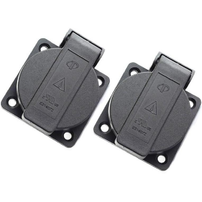 

2-Pack US Standard Water-Proof Power Outlet 3-Hole Socket AC 15A 125V Panel M