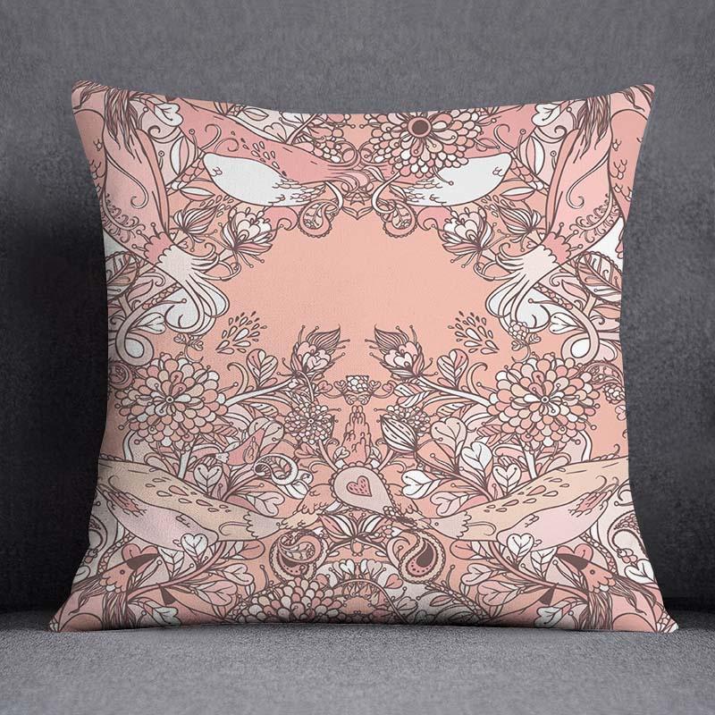 Kleine Frische Serie Muster Dekorative Kissenhülle Quadratische Kissenhülle Heim- Büro-Dekoration (45cm * 45cm)