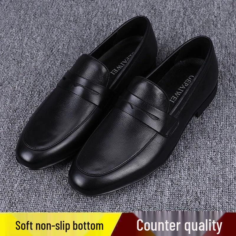 Pánské klasické kožené nazouvací mokasíny: Prodyšné, Měkká podrážka, Jarní/Podzimní Ležérní & Formální Obuv