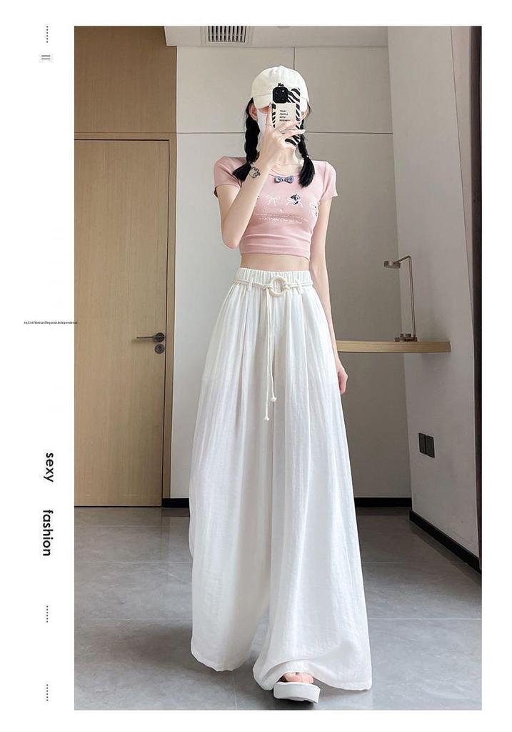 Autumn Plus Size Wide-Leg Skirt-Pants: Flattering Long Drapey Slimming Design