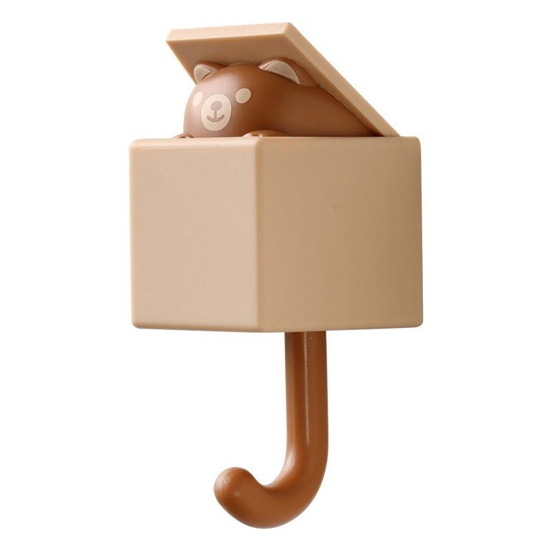 Cute Animal Adhesive Wall Hooks - Traceless, Strong, Nail-Free for Keys, Coats, Hats