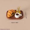 Miniature Fast Food Toy Set Lifelike Tiny Snack Model Odorless for Dollhouse Accessory DIY Craft Preschool Education Puzzle Toy