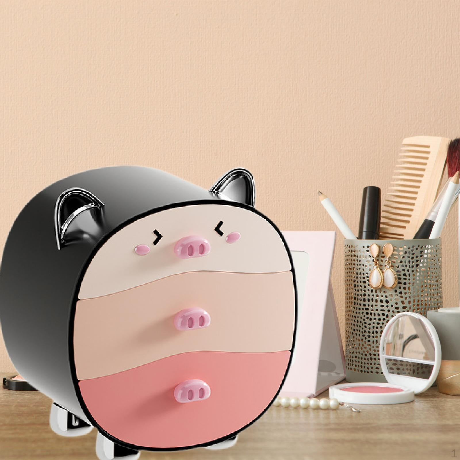 

Cosmetic Storage Box for Makeup And Skincare, Large Capacity Organizer Home чорний