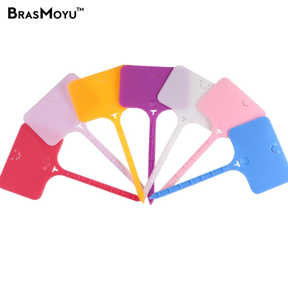 55PCS T-shaped Plastic Plant Label Waterproof Reusable Flower Vegetable Herbal Potted Classification Tag Garden Nursery Sign