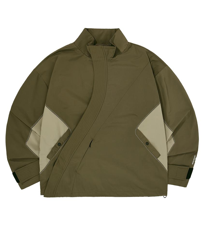 Openyard(Oy) Oblique Line Track Jacket - Khaki