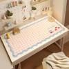 Study Cushion Gingham Cartoon Desk Mat Waterproof Wavy Keyboard Mat Large Thick Table Protector Dormitory