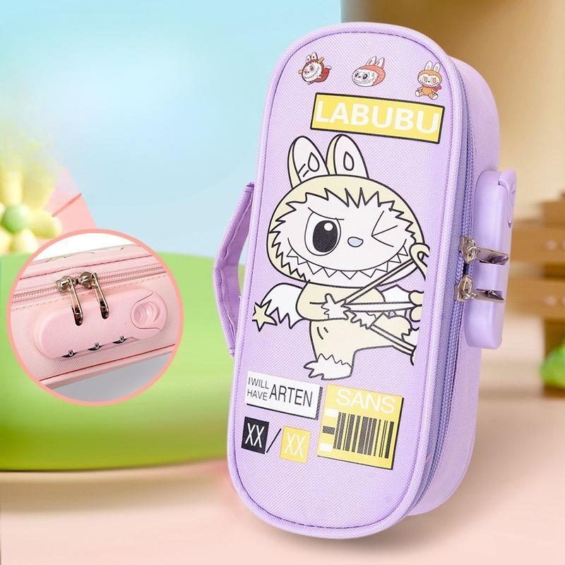 

Пенал с кукольным рисунком, кодовый замок, пенал, водонепроницаемый мультяшный легкий пенал большой вместимости