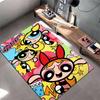 Colorful Cartoon Pattern Carpet Featuring Three Characters for Kids Room Suitable for use as an anti-slip for living room bedroom sofas