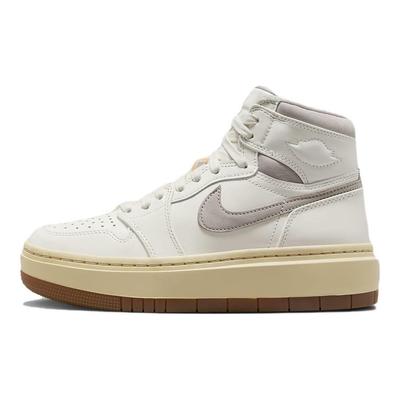 Air 1 Elevate High SE Sail College Grey Women Sneakers Cream Pale-Vanilla Gum-Medium-Brown DZ3744-100