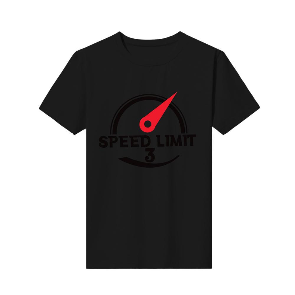 Print T-shirt O-neck Car Lovers Vintage Design Retro Speed Limit Custom Made Short-sleeved Cotton Top Mens Fashion