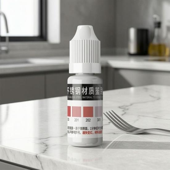 1/2 szt. 10 ml Płyn do testowania stali nierdzewnej, Odczynnik do testowania stali nierdzewnej 200-316, Krople do inspekcji metalu do fabryki, domu, warsztatu, przemysłu