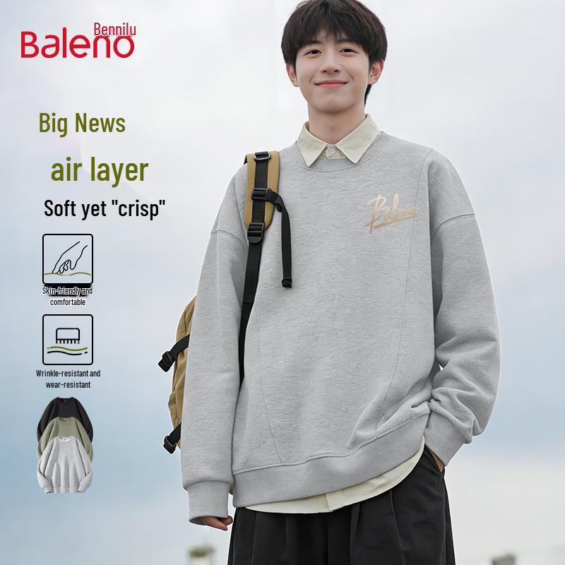 Baleno Men s Heavyweight Loose Crew Neck Sweatshirt 4XL