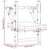 VidaXL Wall Shelves with Bars 2 Pcs Sonoma Grey 20x25x30 Cm 836231