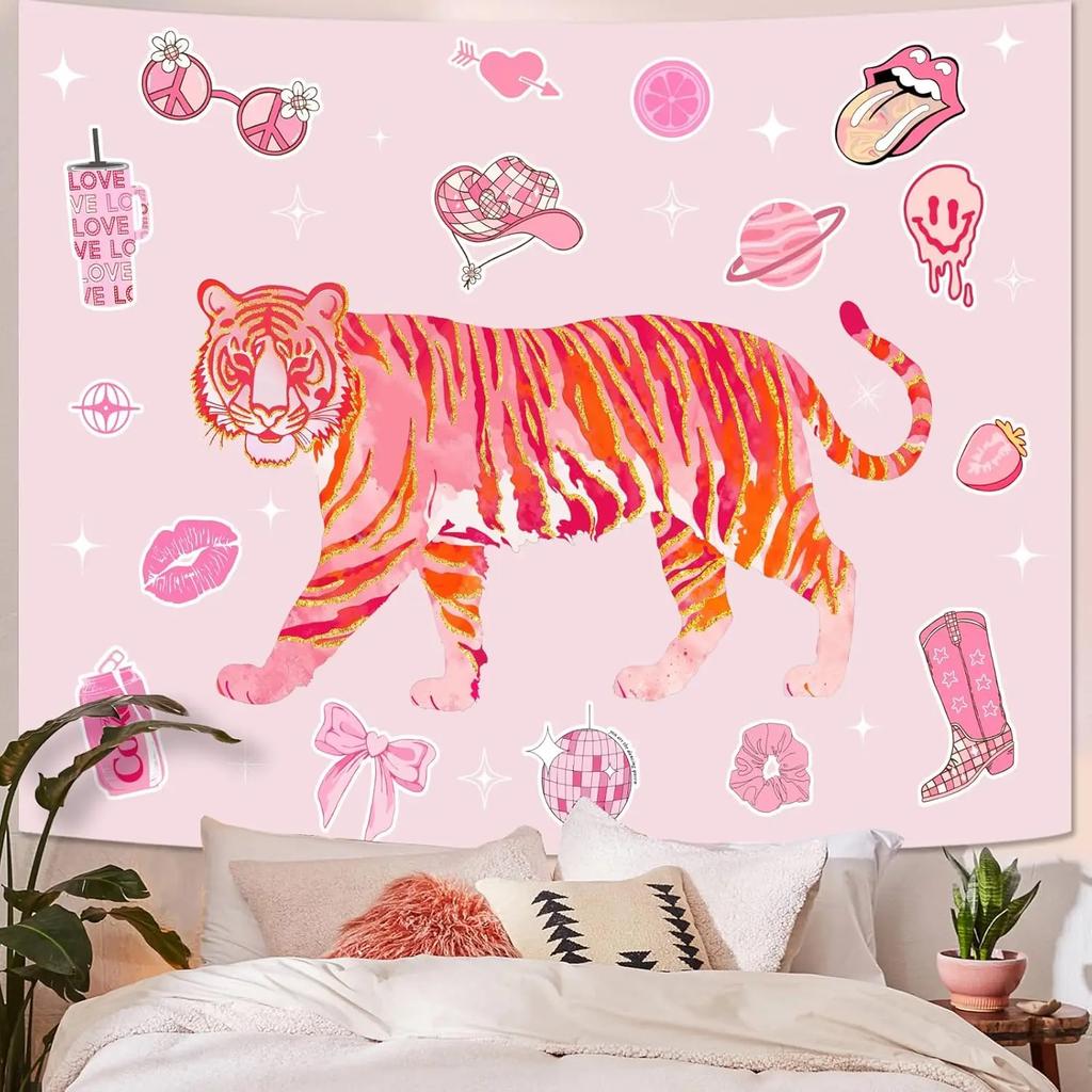 VIKAMA Bemaltes Glas Lebensbaum Wandteppich Vintage Bunte Blätter Böhmischer Kunststil Wohnzimmer Raum Heimdekoration