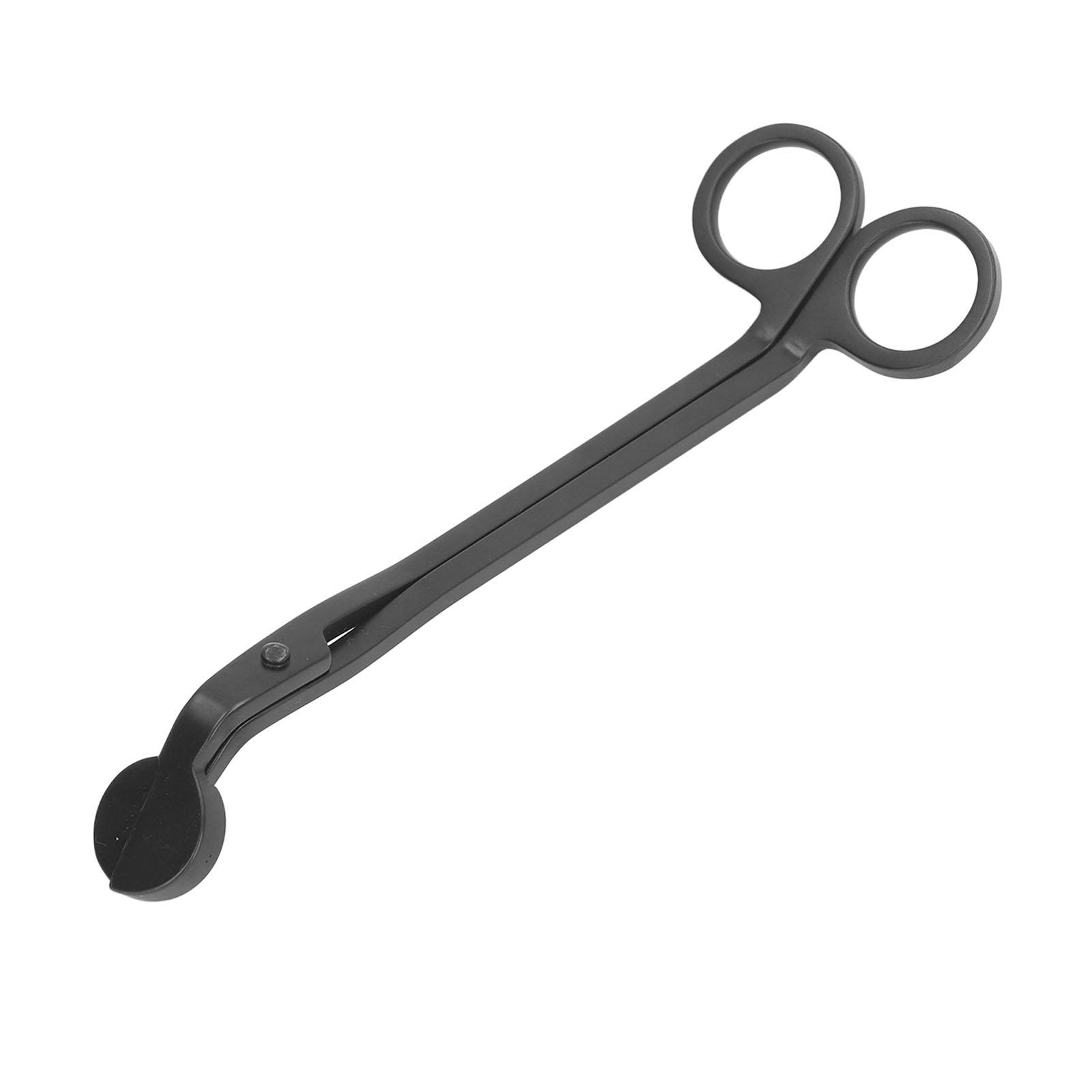 

Candle Wick Trimmer Rounded Head Black Stainless Steel Wick Clipper Cutter Scissors for Even