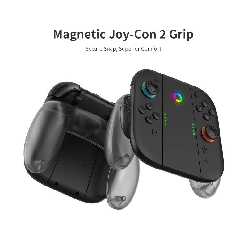 Charging Grip for Switch 2 JoyCon Multi-Function Handle Holder Type-C Charging Dock Grip Adapter for NS Switch2 Accessories