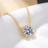 3 Carat Moissanite S925 Silver Four-Claw Pendant Necklace for Women
