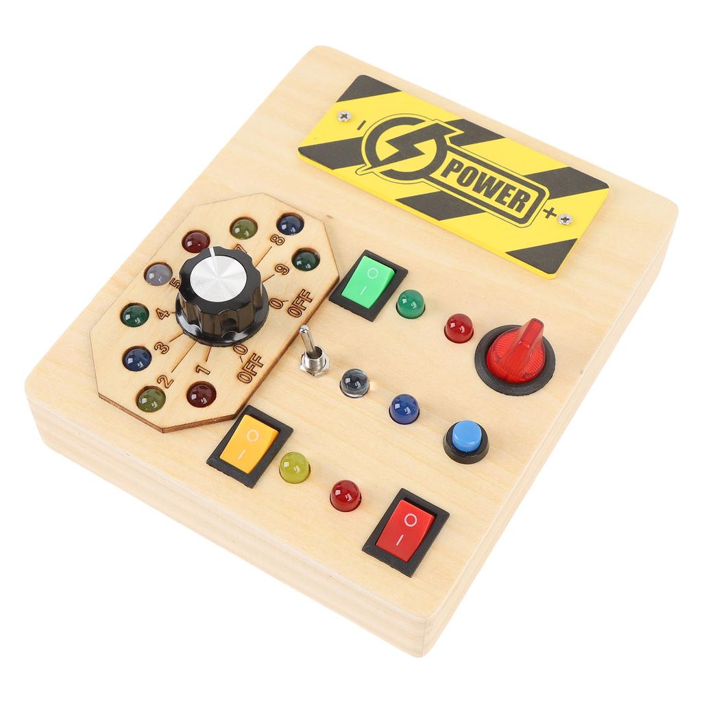 Placă senzorială din lemn Jucărie cu întrerupătoare Placă de activități senzoriale Jucărie educativă pentru învățare timpurie pentru 2-6 ani