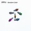 30-Piece Colorful Mini Plastic Christmas Bulb Beads & Hanging Pendant Ornaments for DIY Holiday Craft and Home Decor