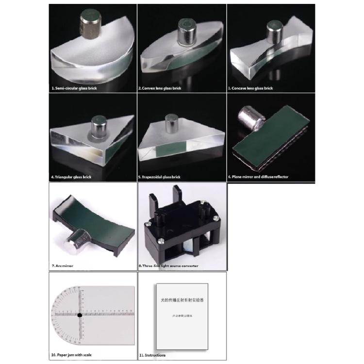 Optical Experiment Set Light Reflection and Refraction Demonstrator For School Laboratory Visualizing Light Propagation