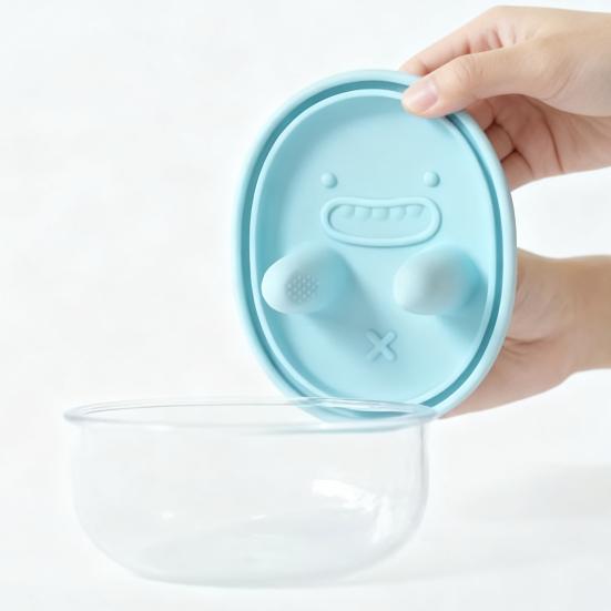 Yousheng Leak-Proof Snack Box with Silicone Cover Portable Finger Guard Design No-Mess Lunch Container Cookie Storage Tool