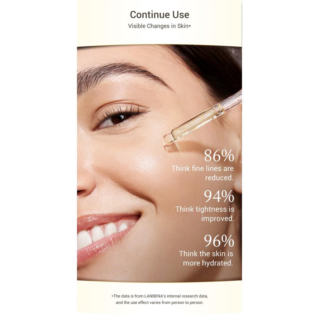 LANBENA 24 Ayar Altın Peptit Serumu Yaşlanma Karşıtı Kırışıklık Sıkılaştırıcı İnce Çizgiler Nemlendirici Beyazlatıcı Besleyici Cilt Bakımı 30ml