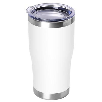 DOMICARE 20oz Tumbler with Stainless Steel Tumblers Double Vacuum Insulated Coffee Travel Powder Coated White Lid, Bulk, Walled, Mug, Tumbler,