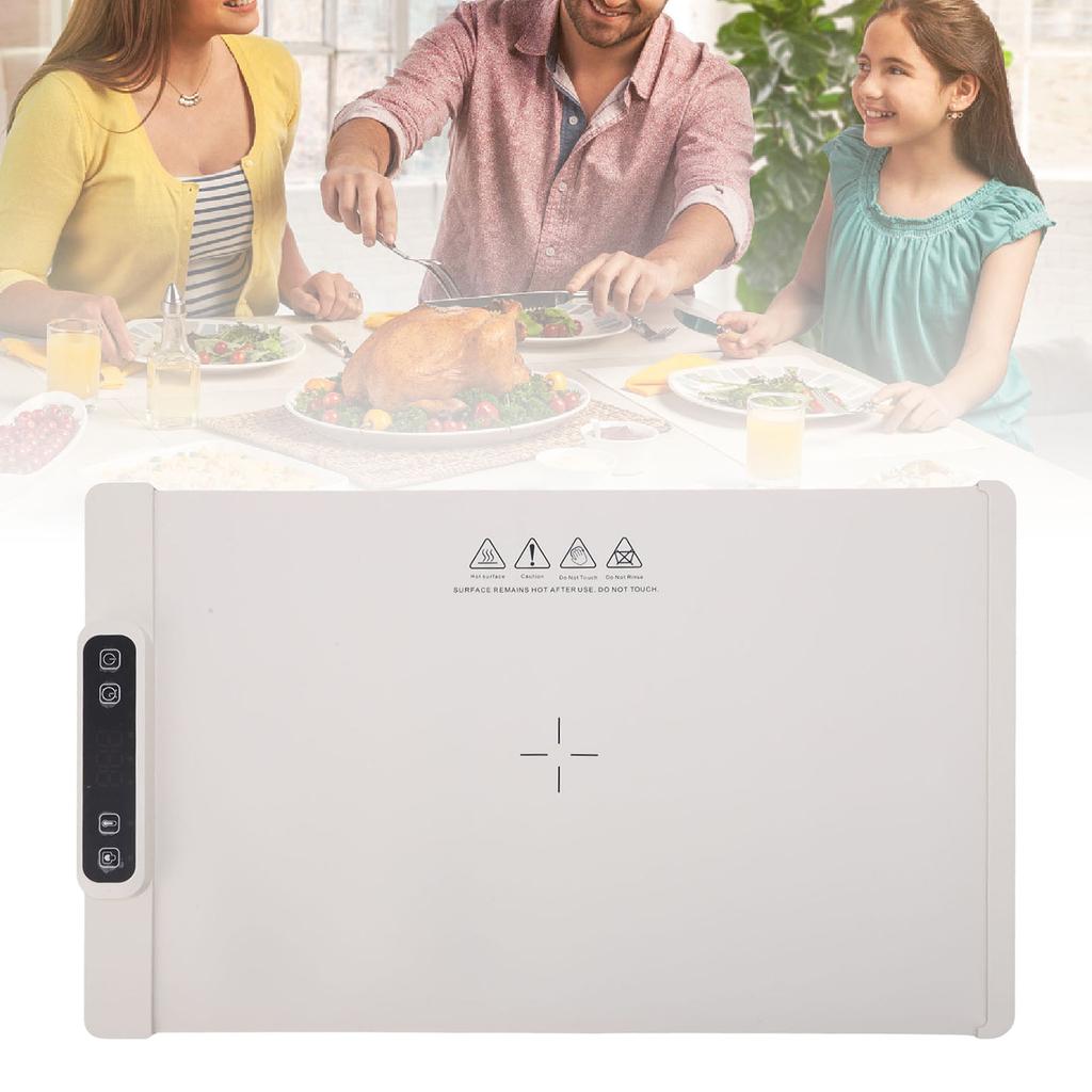 Electric Warming Tray Full   Heating Rollable Portable Silicone 3 Temperature Settings Versatile Food Warmer 60 degrees C-100 degrees C for Gath