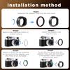 Haoge Square Metal Lens Hood 49mm with UV Filter Adapter Black Ring,