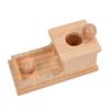 Montessori Wooden Drawer Box Early Education Textile Drum Pressure Ball and Puzzle Toys for Kindergarten