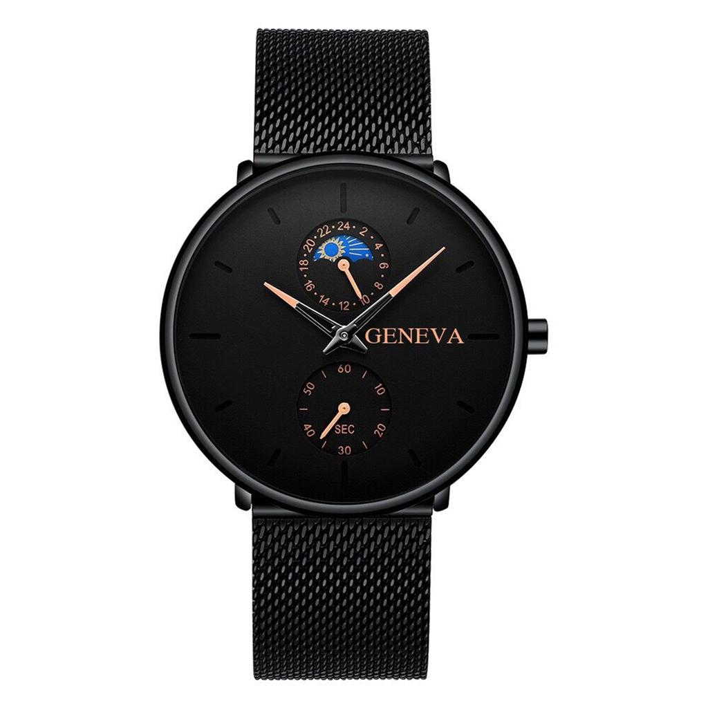Elegantní minimalistická móda s mesh páskem a ciferníkem Pánské quartzové hodinky Dárkové hodinky