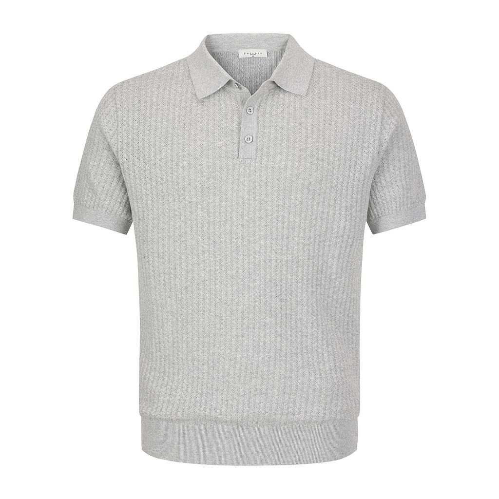 FERRAROMILANO Cotton Crochet Collar Knit L/Grey (Am0Gtsy20232)