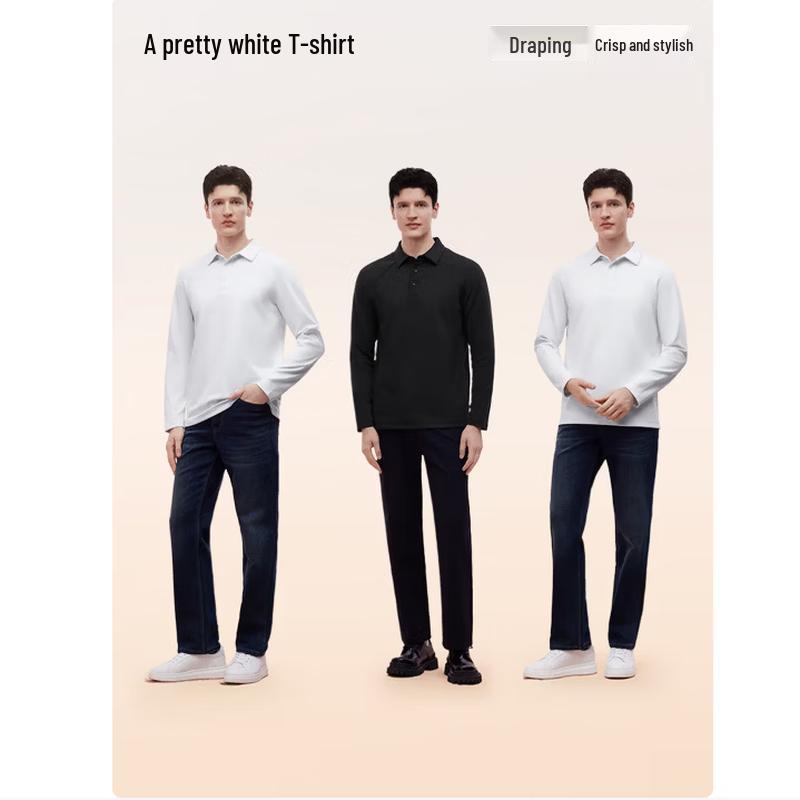 Thumb White T Men s Thermal Rare Earth Long Sleeve Polo Shirt 4XL