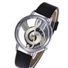 Orologio da Donna Semplice Creativo Inciso Vuoto Moda Nota Orologio di Coppia Orologio al Quarzo da Uomo