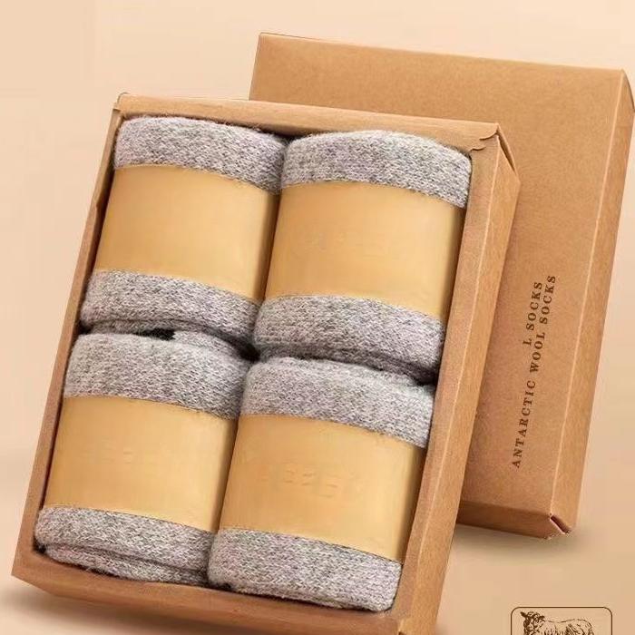 1/3 Paar Herren Winterwollsocken Warme Verdickte Wollsocken Baumwolle Einfarbig Kältefest Schnee Hohe Qualität Kaschmirsocke