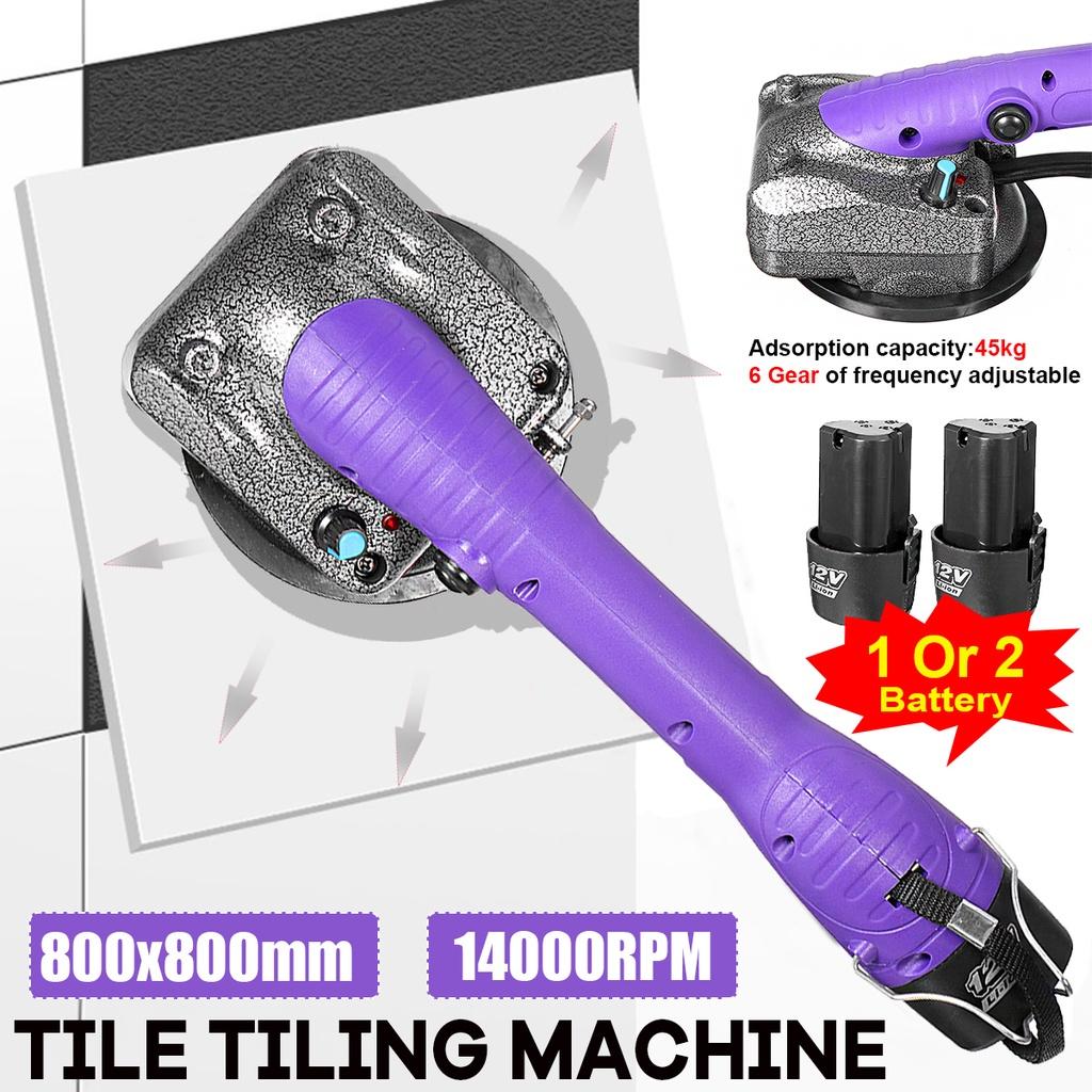 12V 1000W Tiling Tiles Machine Tile Vibrator Suction Cup Adjustable Protable Automatic Floor Vibrator Leveling Tool+Battery