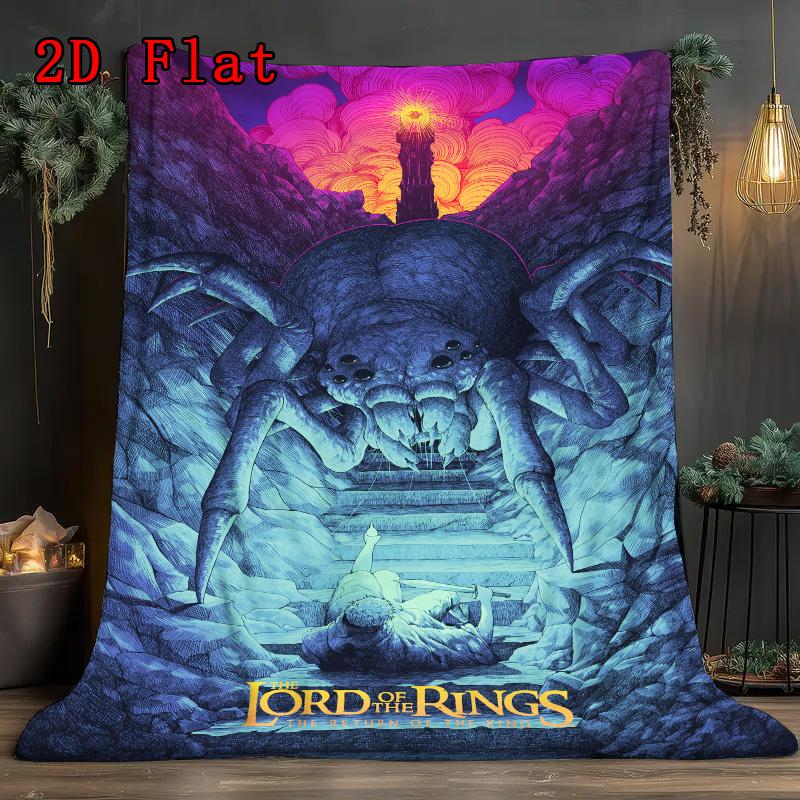 Giant Spider and the Hobbit 2D Flat Pattern Flannel Blanket High quality All Seasons Warmth and Comfort Perfect for Christmas Gifts.MMT0918626
