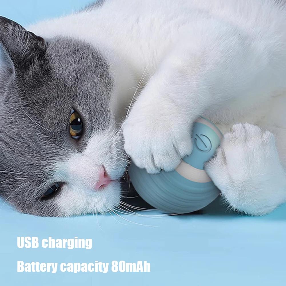 Interactive Cat Toy Ball 360° Automatic Rotating Rolling Ball for Cats Toys With USB Charging for Small Dogs Cats Indoor Playing