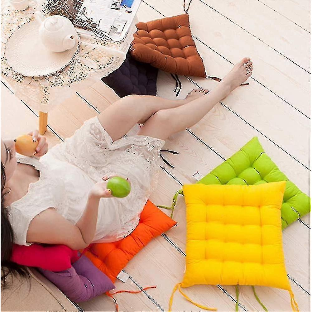 40x40x5 Cm Solid Color Chair Cushion Office Computer Chair Cushion Autumn And Winter Tatami Cushion