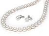 [Your and My Jewelry Box] Pearl Necklace, Akoya Pearl Necklace and Earring Set  White Color 10mm 42cm Earrings Made In Japan [Gift Wrapped]