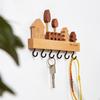 Wall Mounted Key Racks Towels Hooks Showers Wood Clothes Hooks Hanger Clothes Hooks Holder Rustic Wall Decoration With 6 Hooks