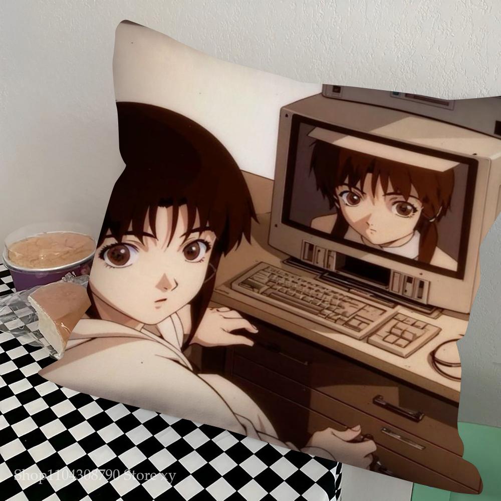 1pc Serial Experiments Lain Pillow Case Square Bedroom Sofa Leisure Comfort Cushion Car Living Room Home Decoration